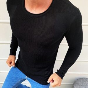 Trendový sveter čierny-pre mužov
