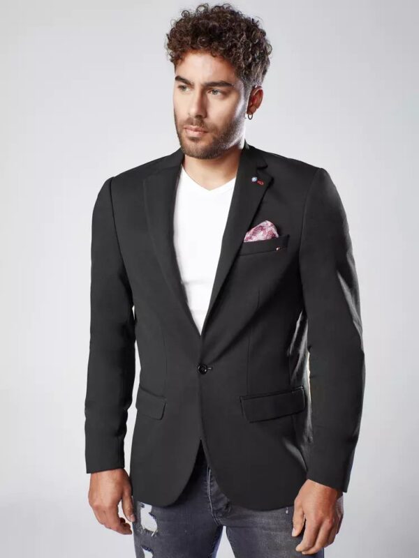 Elegantné sako pre pánov čierne