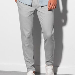 Pánske elegantné nohavice svetlo-šedé