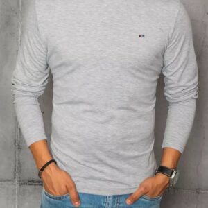 Bavlnené tričko s dlhým rukávom šedé