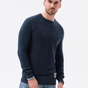 Elegantný sveter pre mužov tmavo-modrý