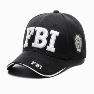 Trendy čierna šiltovka FBI H115