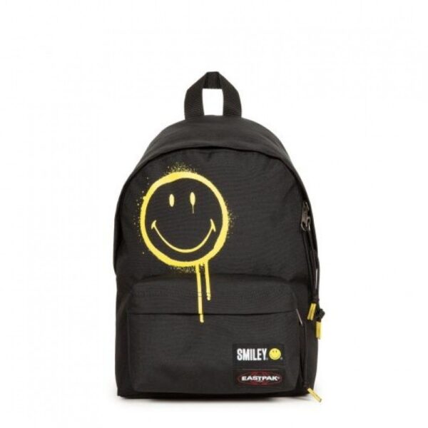 Mestský grafitovo-čierny ruksak so smajlíkom Eastpak Orbit