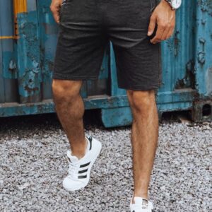 Pánske moderné kraťasy outdoorove tmavošedé