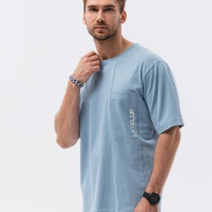 Moderné oversize tričko pánske modré
