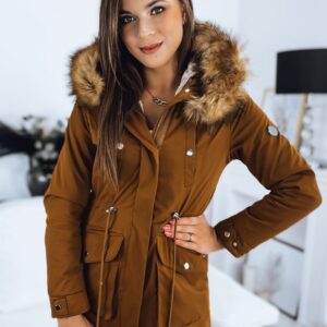 Krásna dámska parka v žltej farbe Amaya