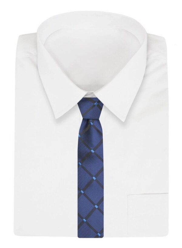 Károvaná granátová široká kravata Chattier