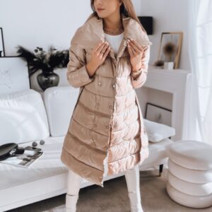 Krásna dámska kamelová bunda London Premium
