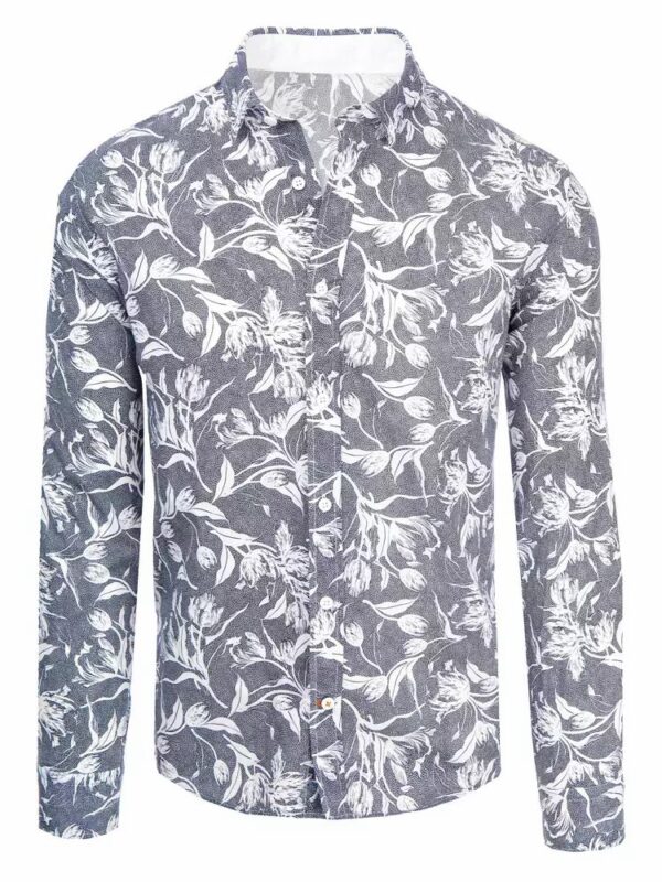 Atraktívna vzorovaná košeľa pánska - granátová