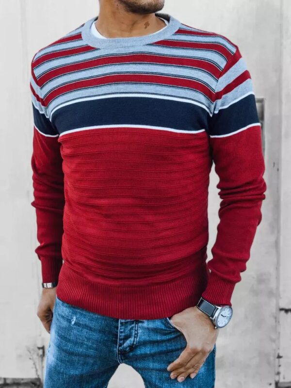 Originálny pánsky červený sveter