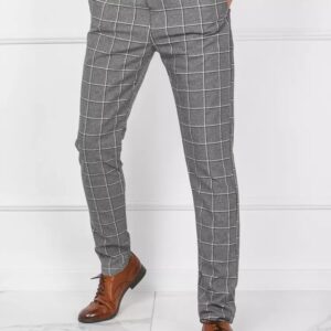 Tmavošedé elegantné  pánske chinos nohavice