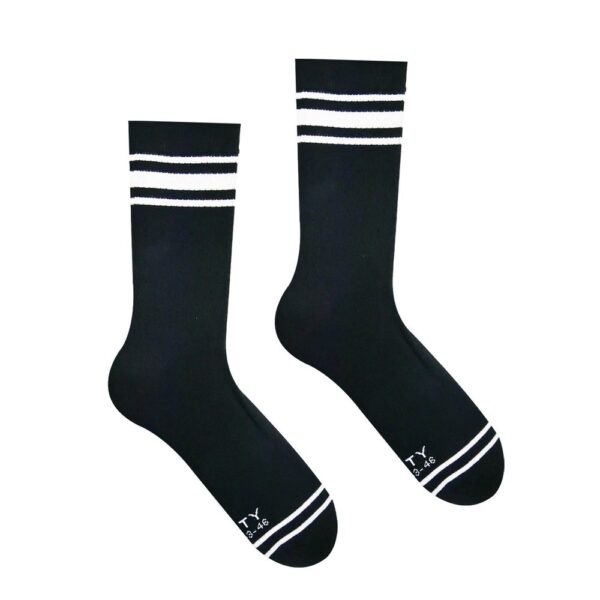 Športové čierne bavlnené ponožky