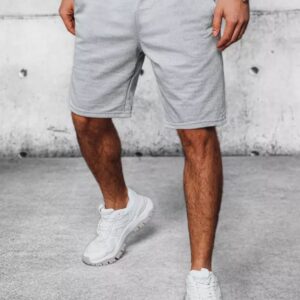 Pohodlné pánske svetlošedé kraťasy