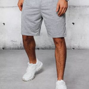 Športové kraťasy pánske svetlošedé