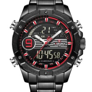 Pánske hodinky NAVIFORCE - NF9146S (zn089b) - black/red