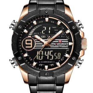 Pánske hodinky NAVIFORCE - NF9146S (zn089c) - black/rosegold