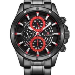 Pánske hodinky NAVIFORCE - NF9149 (zn090b) black / red