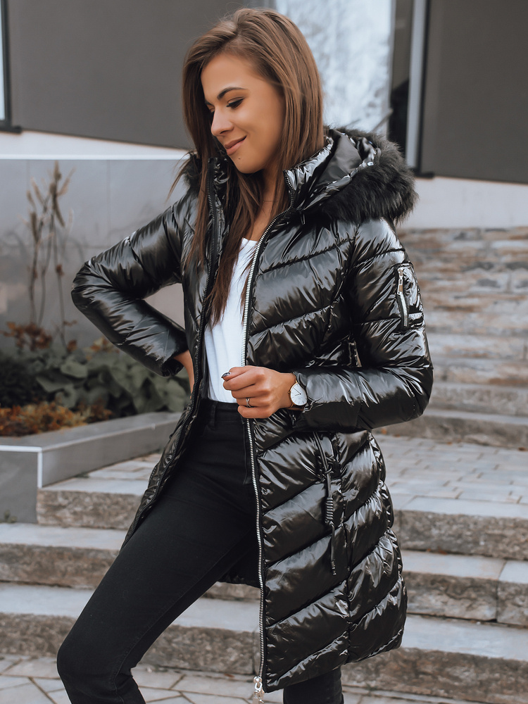 Čierna prešívaná dámska bunda skl.24