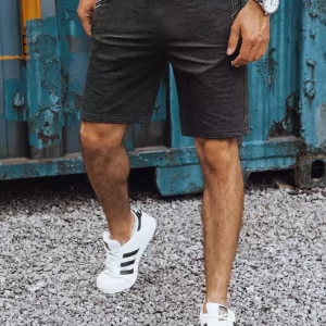 Tmavo šedé pánske šortky Dstreet SX2185