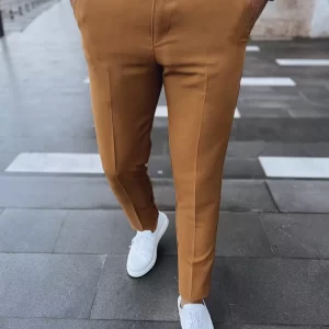 Pánske chinos nohavice vo farbe camel
