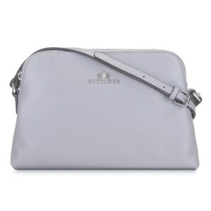 Dámska lichobežníková kožená crossbody kabelka Wittchen 29-4E-006-8
