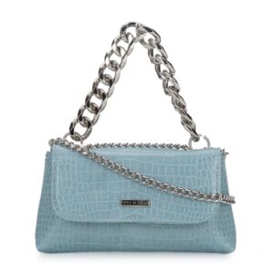 Croco mini taška z ekokože s dvoma retiazkami 94-4Y-526-7