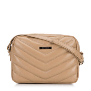 Dámska kožená crossbody kabelka Wittchen s diagonálnym prešívaním 29-4E-013-9