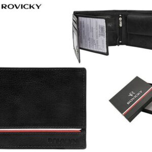 Čierna pánska peňaženka v trendy dizajne