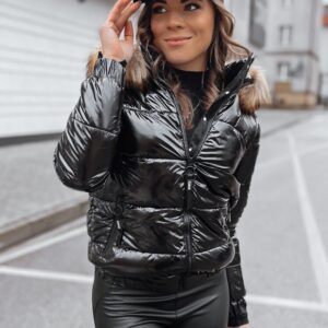 Štýlová dámska čierna bunda Melani
