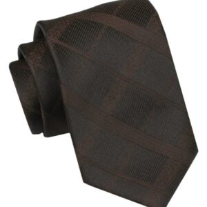 Klasická hnedá pánska kravata Alties