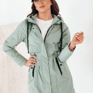 Trendy dámska zelená parka Pertha