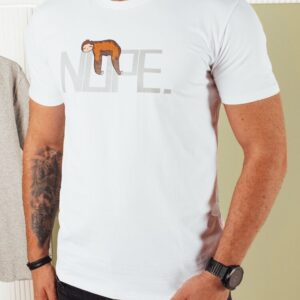 Trendy tričko s krátkym rukávom pre pánov biele