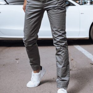 Originálne jogger nohavice pre pánov šedé