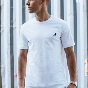 Trendy tričko s krátkym rukávom pre pánov biele
