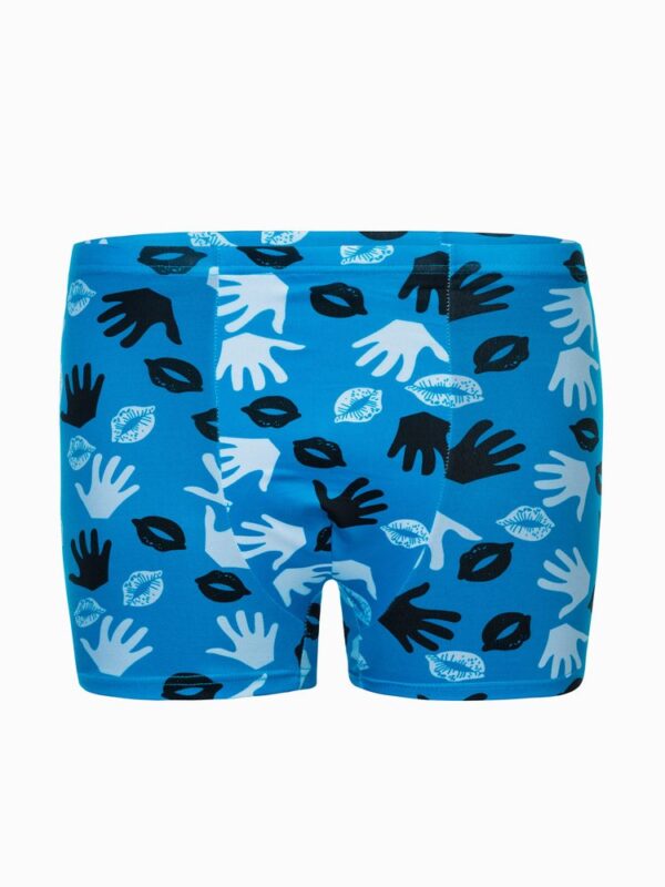 Pánske boxerky modré s trendy vzorom U505