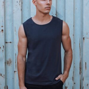 Pohodlné pánske jednoduché tielko granátové