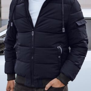 Pánska trendy prešívaná bunda granátová