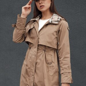 Dámska parka v tmavo béžovej farbe Fashlove