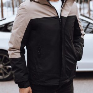 Trendy bunda s kapucňou pre pánov čierna