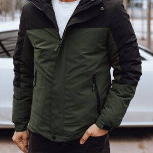 Trendy bunda s kapucňou pre pánov zelená