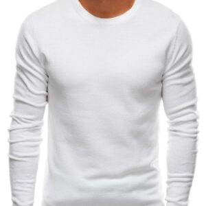 Jednoduchý sveter pre mužov biely