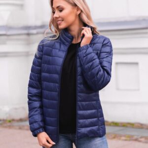 Trendy dámska prechodná bunda v granátovej farbe CLR031