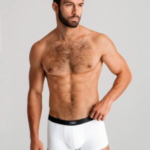Štýlové biele boxerky U286