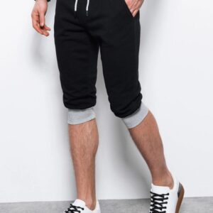 Jedinečné kraťasy pre pánov čierno/šedé