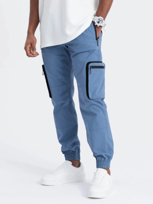 Trendy jogger kapsáčové nohavice pre pánov modré