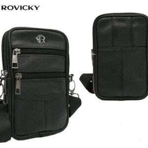 Trendy kožená čierna taška Rovicky