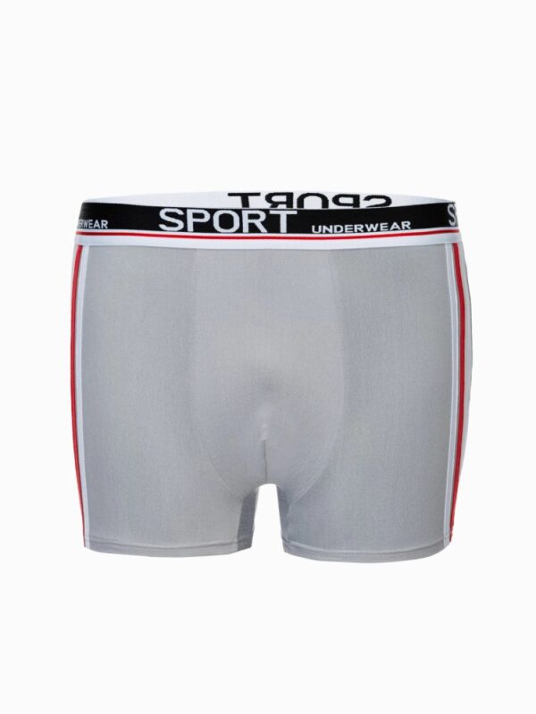 Pánske boxerky šedé s nápisom SPORT U506