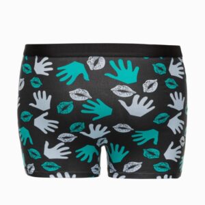 Pánske tyrkysové boxerky s trendy vzorom U523