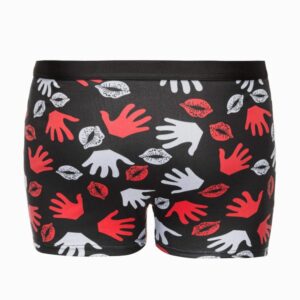 Pánske červené boxerky s trendy vzorom U523