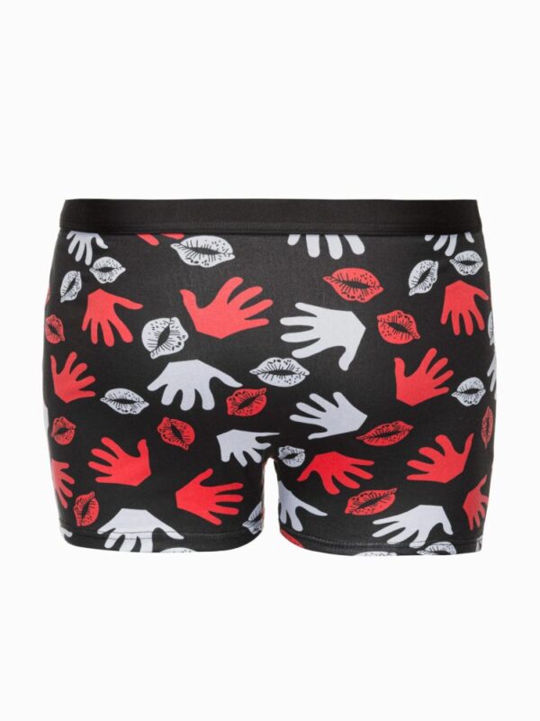 Pánske červené boxerky s trendy vzorom U523